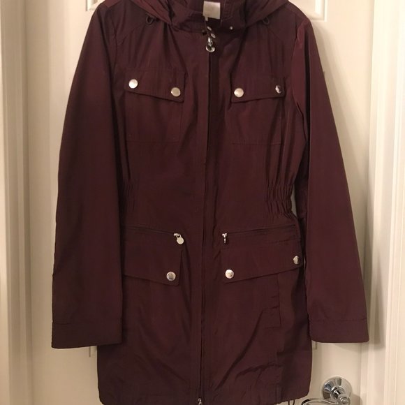 Laundry Burgendy Rain Jacket Size M - Picture 11 of 11
